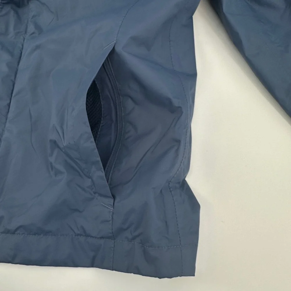 Columbia Boys Blue Omni-Tech Waterproof Rain Jacket Hooded Shell  Size M 10/12